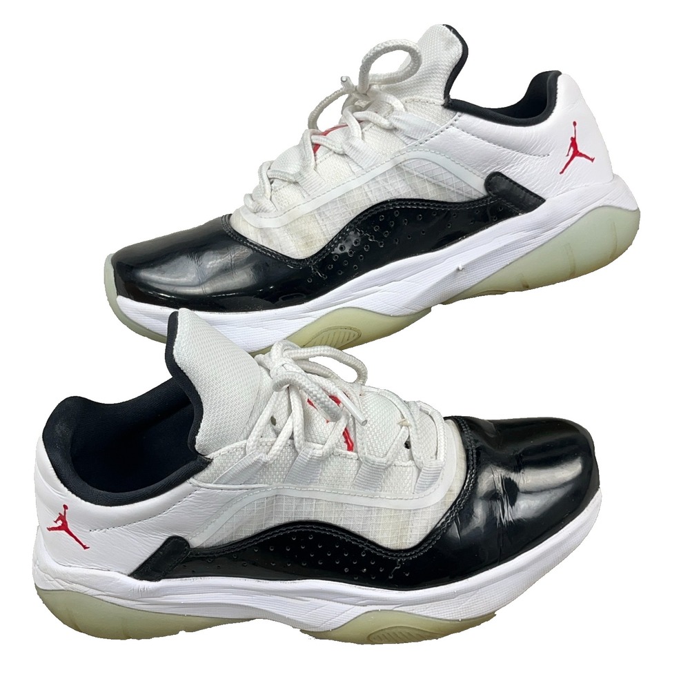 Nike Air Jordan 11 CMFT Low White Black Red Sneakers Women's Size 8